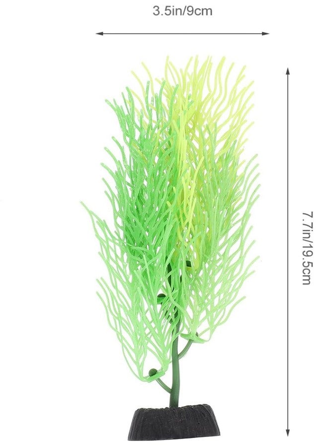 HALONTIN Aquarium Plants Artificial Silicone Green Fish Tank Decorations Plastic Plants Betta Fish Tank Accessories Aquarium Decor - Image 3
